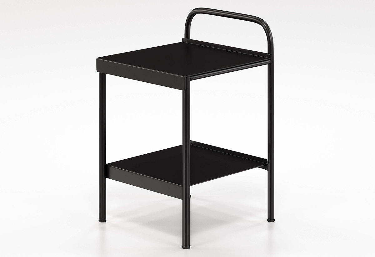 Απεικονίζεται ο μεταλλικός σκελετός του κομοδίνου.